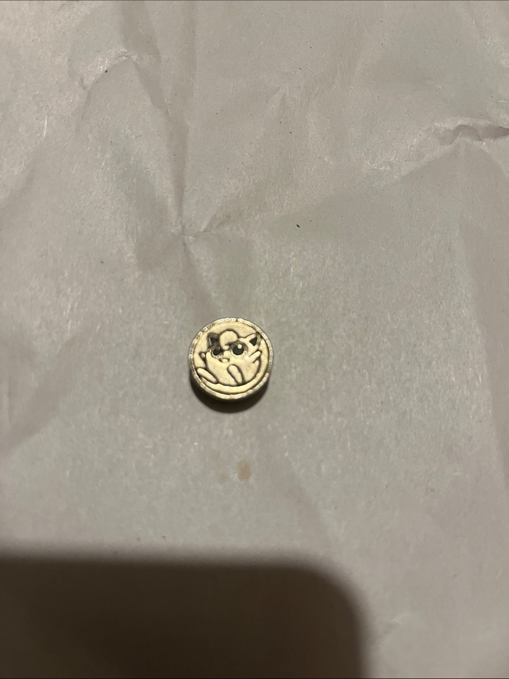 Gold-tone Pokémon character Jigglypuff Round Charm